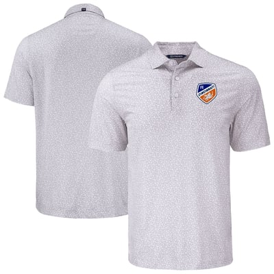  FC Cincinnati Cutter & Buck Pike Eco Flora Print Recycled Polo - Gray